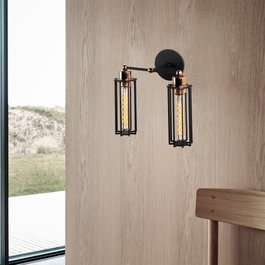 Opviq Likya - N-1023 Lámpara de pared industrial negra
